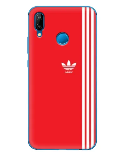 Чехол для Huawei P20 Lite (2019) с картинкой «Красный минимализм Adidas»