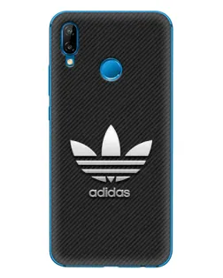 Чехол для Huawei P20 Lite (2019) с картинкой «Adidas Карбоновая текстура»