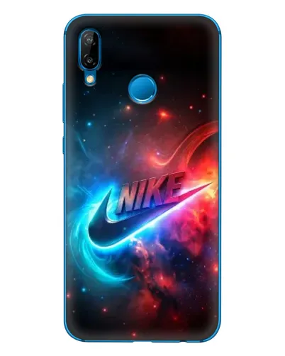 Чехол для Huawei P20 Lite (2019) с картинкой «Огненный логотип Nike»