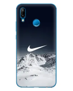 Чехол для Huawei P20 Lite (2019) с картинкой «Nike — зимние горы»