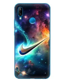Чехол для Huawei P20 Lite (2019) с картинкой «Космический Nike Swoosh»
