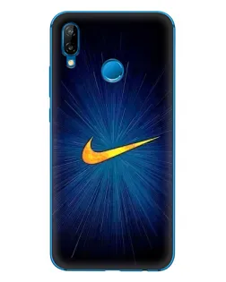 Чехол для Huawei P20 Lite (2019) с картинкой «Синий пульс Nike»