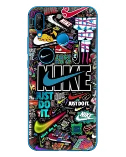 Чехол для Huawei P20 Lite (2019) с картинкой «Яркий коллаж Nike»