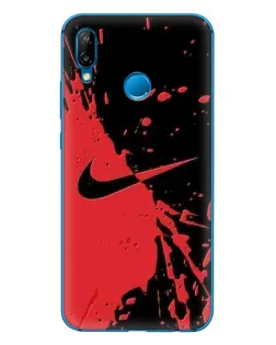 Чехол для Huawei P20 Lite (2019) с картинкой «Красные брызги Nike»