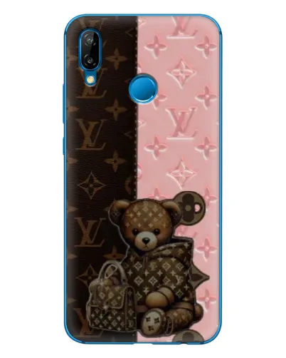 Чехол для Huawei P20 Lite (2019) с картинкой «Мишка в стиле LV»