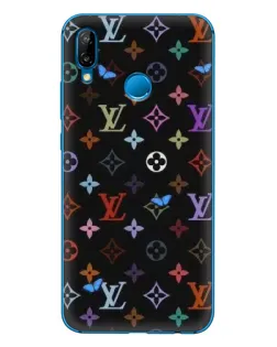Чехол для Huawei P20 Lite (2019) с картинкой «Цветная монограмма LV»