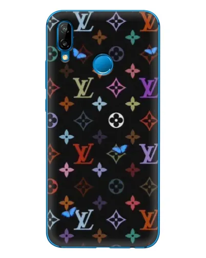 Чехол для Huawei P20 Lite (2019) с картинкой «Цветная монограмма LV»