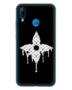Чехол для Huawei P20 Lite (2019) с картинкой «Цветочная монограмма»