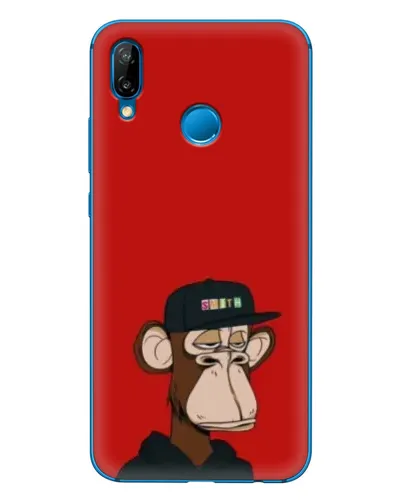 Чехол для Huawei P20 Lite (2019) с картинкой «Bored Ape — красный фон» Чехол для Huawei P20 Lite (2019) с картинкой «Bored Ape — красный фон»