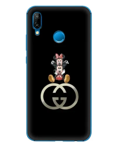 Чехол для Huawei P20 Lite (2019) с картинкой «Минни Маус на лого»