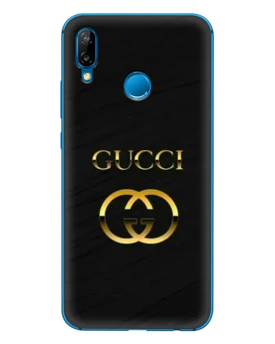 Чехол для Huawei P20 Lite (2019) с картинкой «Золотой логотип Gucci»