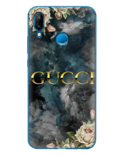 Чехол для Huawei P20 Lite (2019) с картинкой «Абстрактные цветы Gucci»