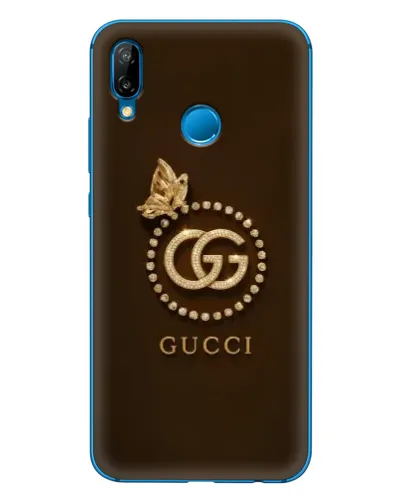 Чехол для Huawei P20 Lite (2019) с картинкой «Gucci — золотая бабочка»