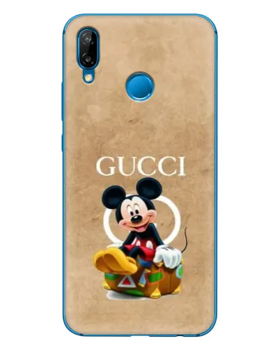 Чехол для Huawei P20 Lite (2019) с картинкой «Микки Маус Gucci — крафт»