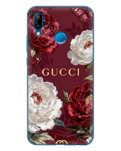Чехол для Huawei P20 Lite (2019) с картинкой «Gucci — бордовые розы» Чехол для Huawei P20 Lite (2019) с картинкой «Gucci — бордовые розы»