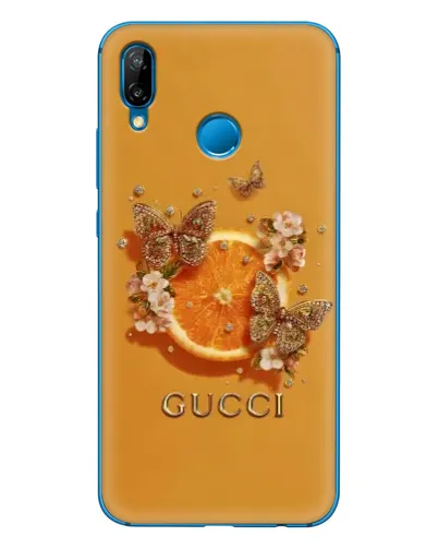 Чехол для Huawei P20 Lite (2019) с картинкой «Gucci — золотые бабочки» Чехол для Huawei P20 Lite (2019) с картинкой «Gucci — золотые бабочки»