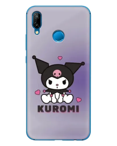 Чехол для Huawei P20 Lite (2019) с картинкой «Kuromi — фиолетовый арт»