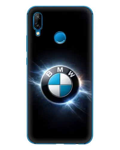 Чехол для Huawei P20 Lite (2019) с картинкой «BMW — неоновое сияние»