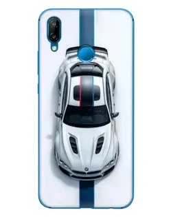 Чехол для Huawei P20 Lite (2019) с картинкой «Вид сверху — BMW M»