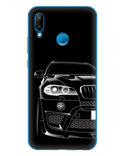 Чехол для Huawei P20 Lite (2019) с картинкой «Темный силуэт BMW»