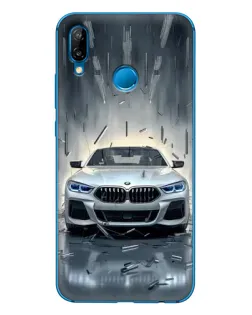 Чехол для Huawei P20 Lite (2019) с картинкой «BMW в свете фар»