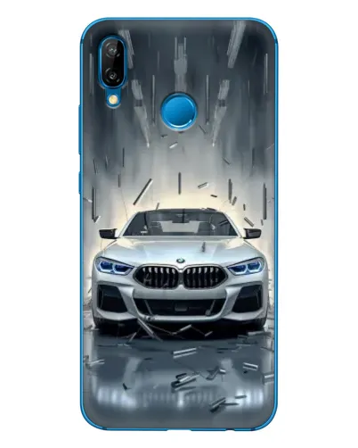 Чехол для Huawei P20 Lite (2019) с картинкой «BMW в свете фар»
