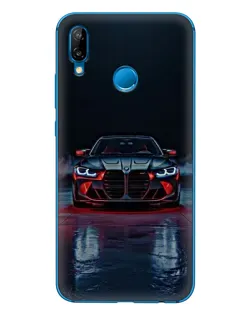 Чехол для Huawei P20 Lite (2019) с картинкой «BMW на мокрой дороге»