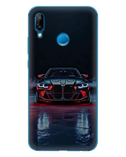 Чехол для Huawei P20 Lite (2019) с картинкой «BMW на мокрой дороге»
