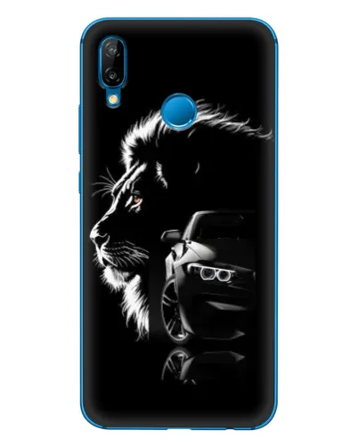Чехол для Huawei P20 Lite (2019) с картинкой «BMW и лев»