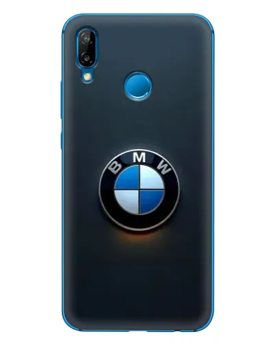 Чехол для Huawei P20 Lite (2019) с картинкой «Логотип BMW — минимализм»