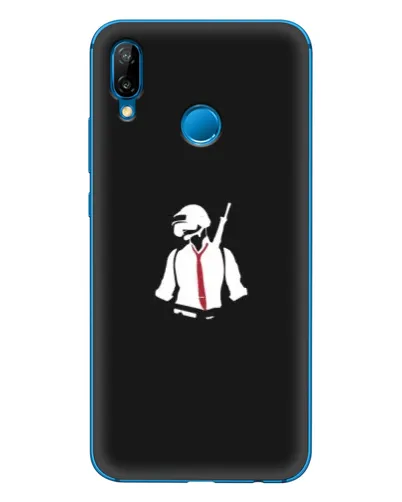 Чехол для Huawei P20 Lite (2019) с картинкой «PUBG — силуэт воина»