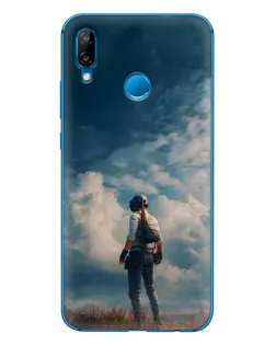 Чехол для Huawei P20 Lite (2019) с картинкой «Герой PUBG на скале» Чехол для Huawei P20 Lite (2019) с картинкой «Герой PUBG на скале»