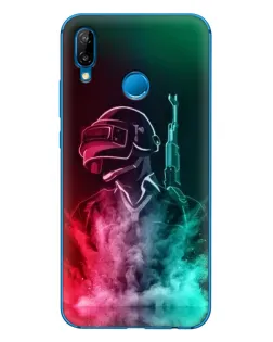 Чехол для Huawei P20 Lite (2019) с картинкой «PUBG — огненный воин» Чехол для Huawei P20 Lite (2019) с картинкой «PUBG — огненный воин»