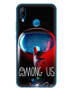 Чехол для Huawei P20 Lite (2019) с картинкой «Красный импостер — макро»