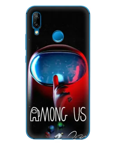 Чехол для Huawei P20 Lite (2019) с картинкой «Красный импостер — макро»
