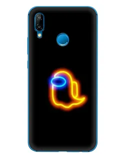 Чехол для Huawei P20 Lite (2019) с картинкой «Among Us неоновое сияние»