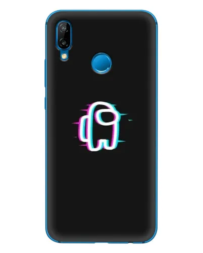 Чехол для Huawei P20 Lite (2019) с картинкой «Among Us неон»