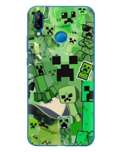 Чехол для Huawei P20 Lite (2019) с картинкой «Криперы Minecraft»