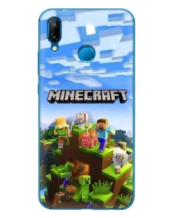 Чехол для Huawei P20 Lite (2019) с картинкой «Minecraft классический мир»