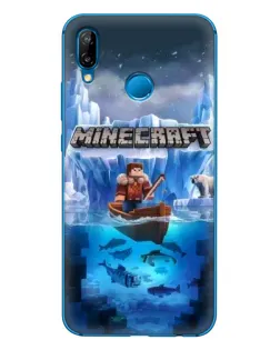 Чехол для Huawei P20 Lite (2019) с картинкой «Minecraft ледяной мир»