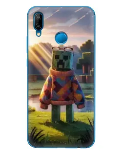 Чехол для Huawei P20 Lite (2019) с картинкой «Крипер в свитере»