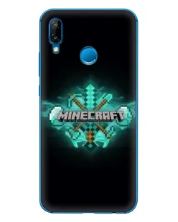Чехол для Huawei P20 Lite (2019) с картинкой «Minecraft Diamond лого»
