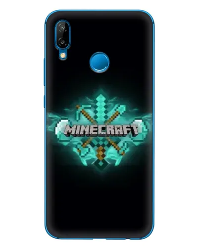 Чехол для Huawei P20 Lite (2019) с картинкой «Minecraft Diamond лого»