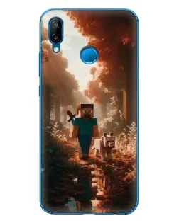 Чехол для Huawei P20 Lite (2019) с картинкой «Стив в лесу»