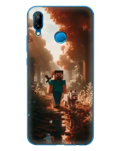 Чехол для Huawei P20 Lite (2019) с картинкой «Стив в лесу»
