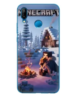 Чехол для Huawei P20 Lite (2019) с картинкой «Зимний Minecraft»