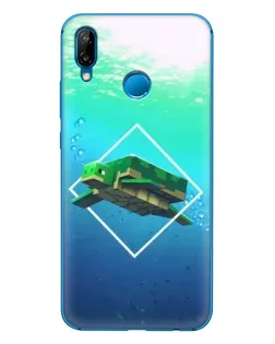 Чехол для Huawei P20 Lite (2019) с картинкой «Черепаха Minecraft»