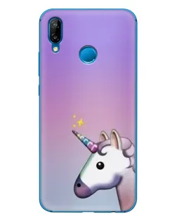 Чехол для Huawei P20 Lite (2019) с картинкой «Единорог градиент»