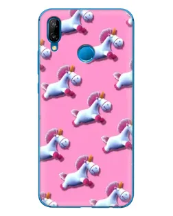 Чехол для Huawei P20 Lite (2019) с картинкой «Единороги на розовом»