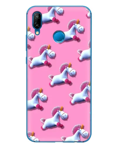 Чехол для Huawei P20 Lite (2019) с картинкой «Единороги на розовом»